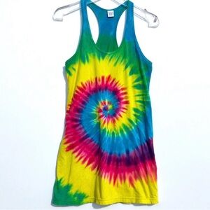 Colorful Tie-Dye Sleeveless Dress